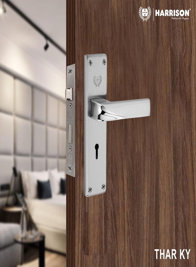 Harrison Door Locks for Main Door, Door Lock for Bedroom, Mortise Door Lock Set, Mortise Door Handle, Door Locks Handlesets with 3 Key | CP Matt Finish | 101800 | for Office/Hotel/Home - Image 4